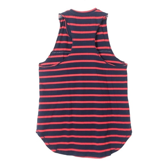 SOULCYCLE Navy Red Racerback Striped Tank Top - Picture 5 of 5
